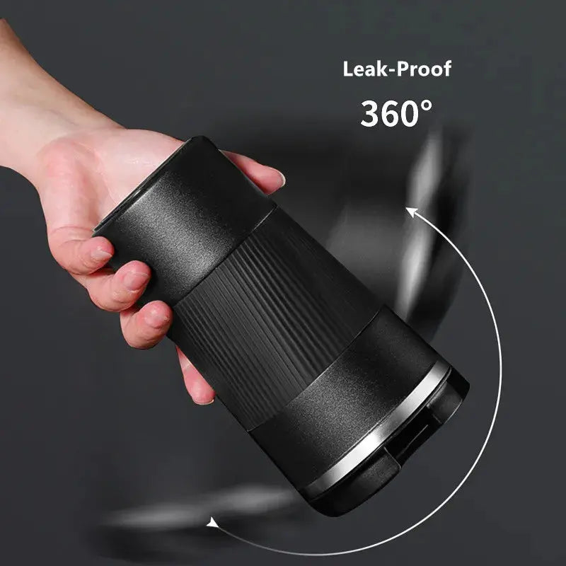 380ml/510ml Double Stainless Steel 304 Coffee Thermos Mug Leak-Proof Non-Slip Car Vacuum Flask Travel Thermal Cup Water Bottle bean & steam