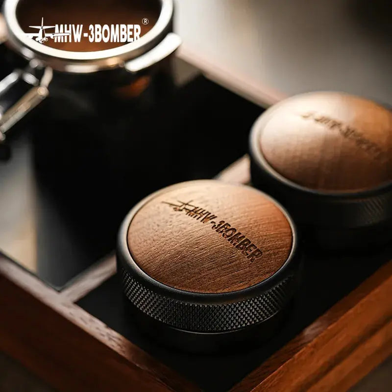 MHW-3BOMBER 51/53/58mm Coffee Tamper & Distributor with Tamping Mat Cleaning Brush Espresso Tamper Set Home Barista Accessories bean & steam