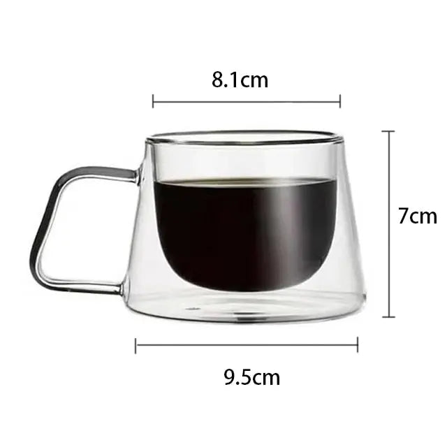 Double Wall Coffee Mugs With Handle - bean & steam