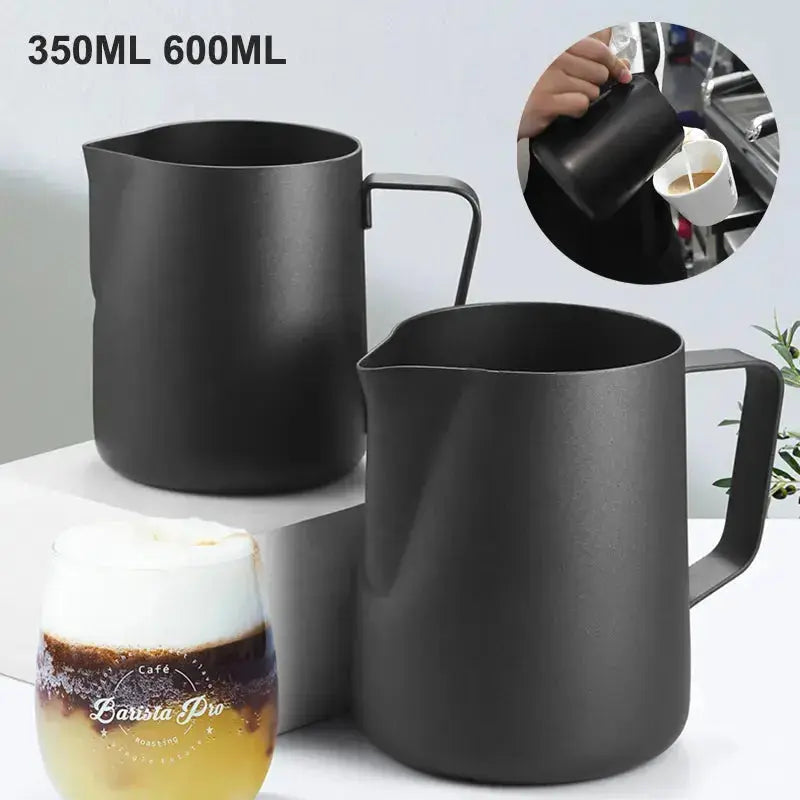 Matte Black Milk Jug / Milk Pitcher - bean & steam