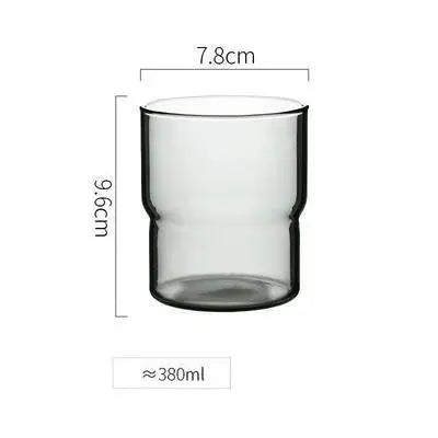 Retro 380ml Stackable Heat Resistant Coffee Glass Tumbler Cup