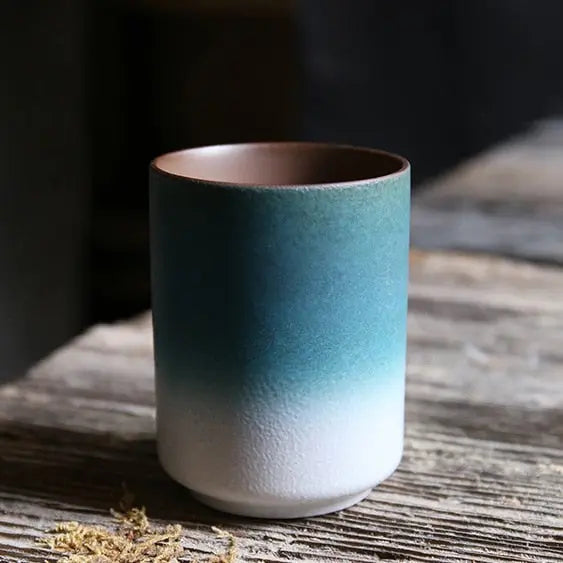Japenese Inspired Ceramic Coffee Mugs bean & steam